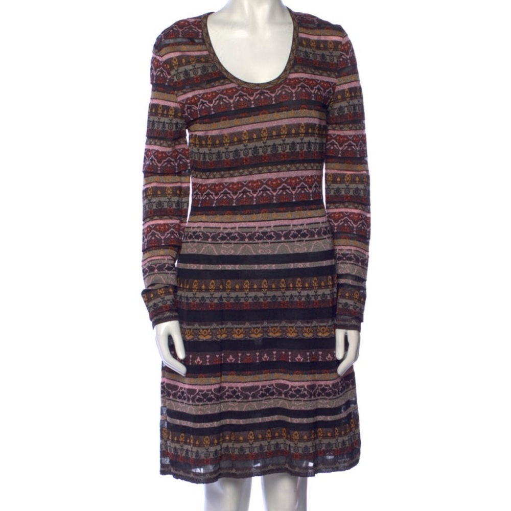 M Missoni Striped Knee Length Dress